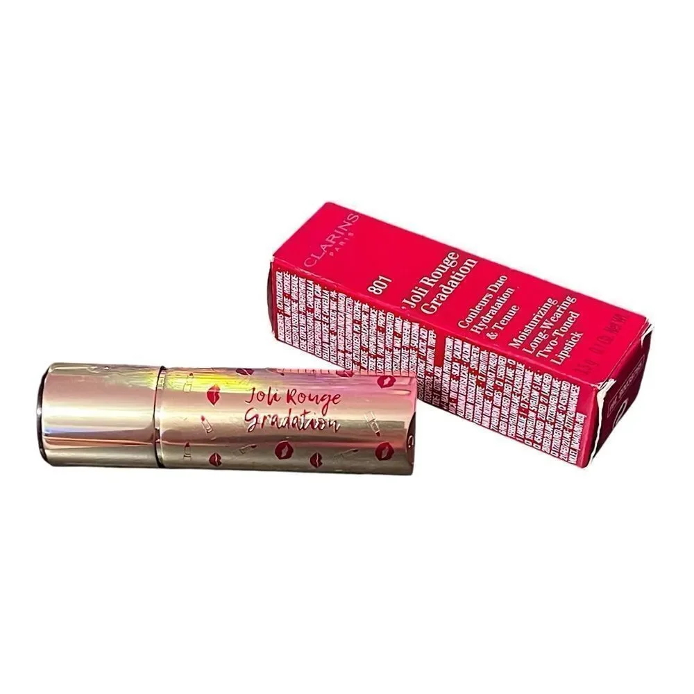 Clarins Joli Rouge Graduation Two-Toned Lipstick 801 Coral Graduation Full Size